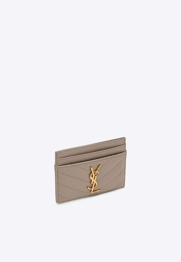 Saint Laurent Cassandre Matelassé Leather Cardholder Beige 423291BOW01/Q_YSL-2721