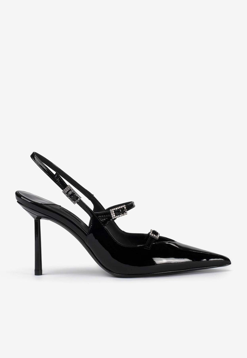 Morgana 80 Patent-Leather Pumps Le Silla 4243C080BLPPKAB 001