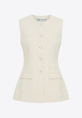 Anna Quan Bailey Tweed Tailored Vest 42.71.PCLWHITE