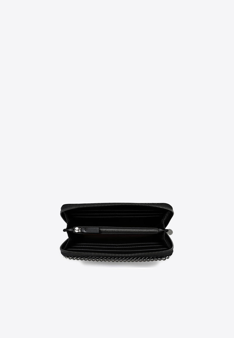 Stella McCartney Falabella Zip-Around Continental Wallet Black 434750W9132/P_STELL-1000