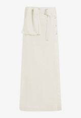 Maxi Buttoned Wrap Skirt