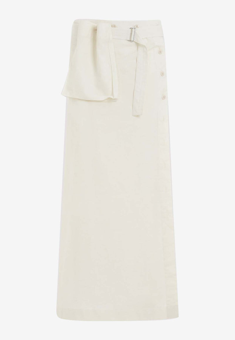 Maxi Buttoned Wrap Skirt