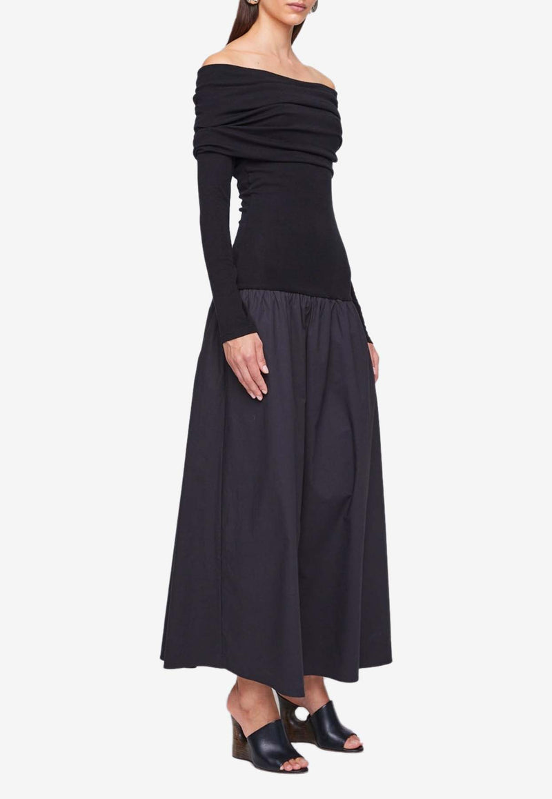 Anna Quan Morgan Off-Shoulder Maxi Dress Black 45.63.NO/SHDBLACK