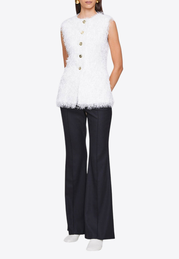 Anna Quan Grace Feather Knit Vest White 45.67.WFWHITE