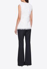 Anna Quan Grace Feather Knit Vest White 45.67.WFWHITE