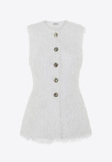 Anna Quan Grace Feather Knit Vest White 45.67.WFWHITE