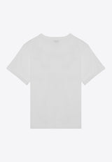 Saint Laurent Logo Print Crewneck T-shirt White 464572YB2DQ/P_YSL-9000