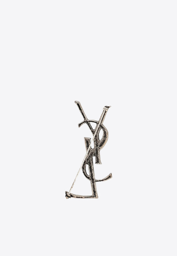 Saint Laurent Cassandre Logo Brooch Metallic 470371Y1500/O_YSL-8142