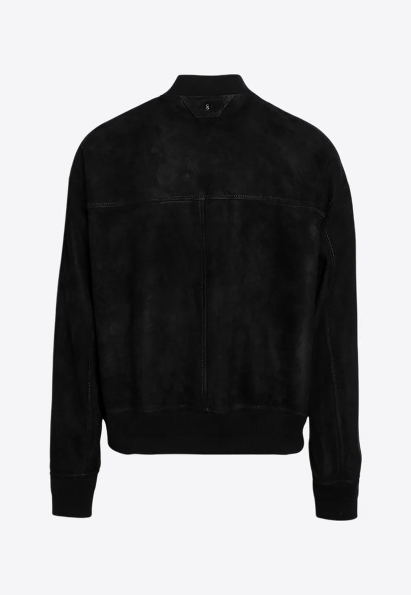 Salvatore Santoro Suede Bomber Jacket Black 47516LE/P_SSANT-BLK