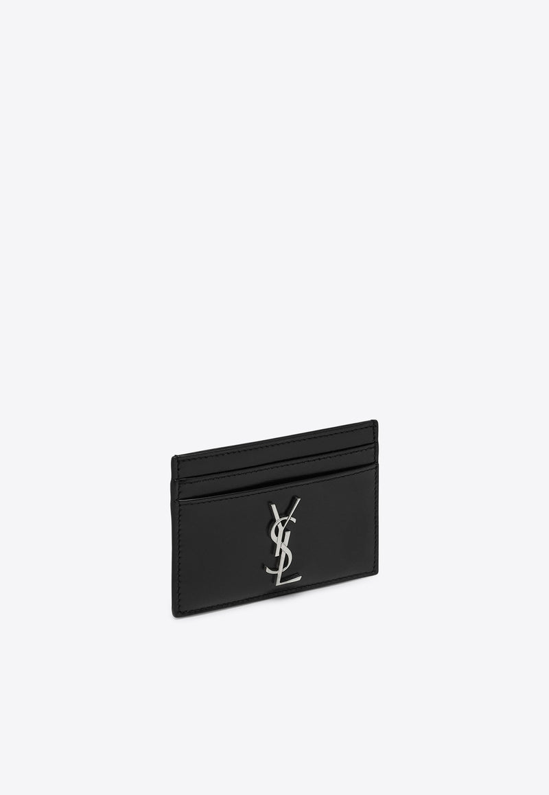 Saint Laurent Cassandre Smooth Leather Cardholder Black 4856310SX0E/Q_YSL-1000