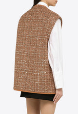 Valentino Glaze Tweed Gilet 4B3CF0G08C9/O_VALE-YGG Tan