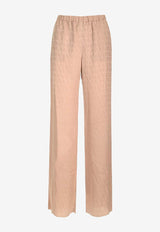 Valentino Toile Iconographe Silk Pants 4B3RB5R77TK P45 Beige