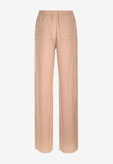 Valentino Toile Iconographe Silk Pants 4B3RB5R77TK P45 Beige