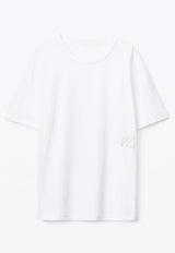 Alexander Wang Logo Short-Sleeved T-shirt 4CC3221357WHITE