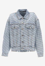 Alexander Wang Falling Back All-Over Logo Denim Jacket Denim 4DC2202756_000_270