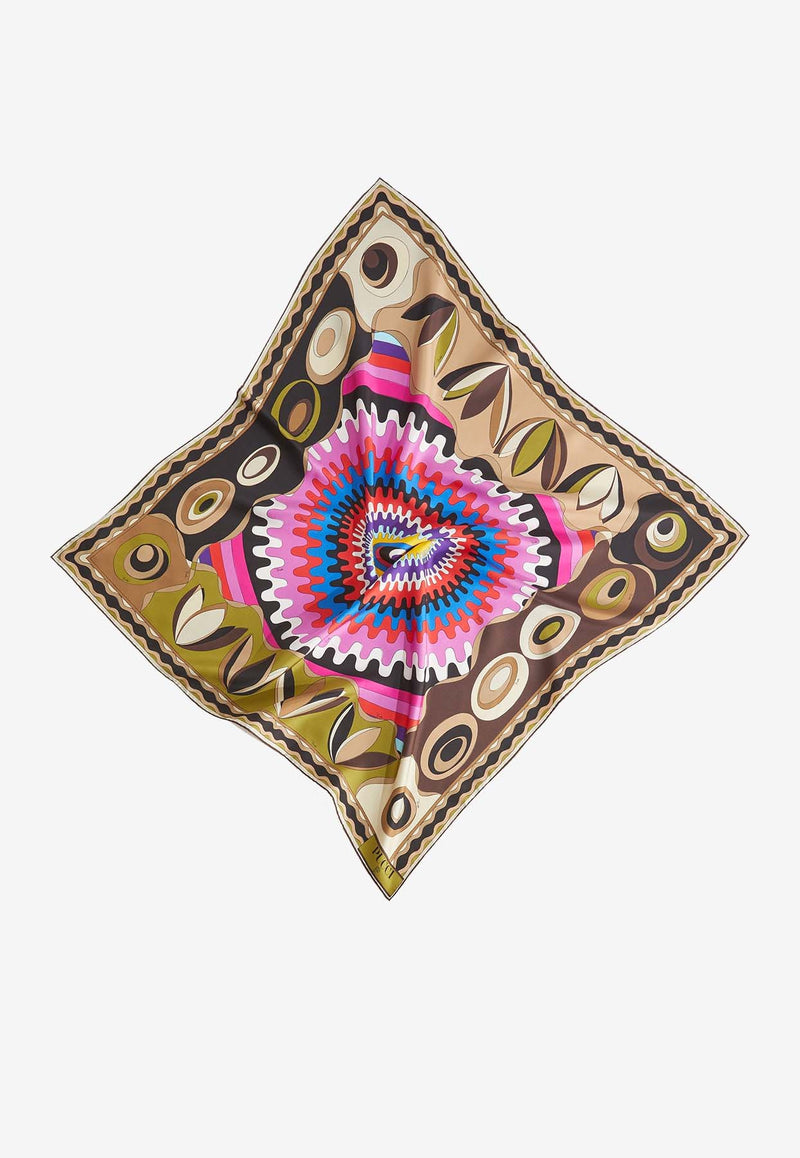 Pucci Large Bersaglio Print Silk Scarf 4HGB40 4HC09 1 Multicolor