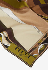 Pucci Large Cigni Print Silk Scarf 4HGB41 4HC10 1 Multicolor