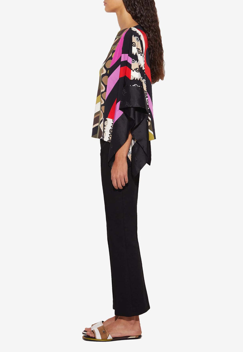 Pucci Vivara Print Kaftan Top 4HJM56 4H726 021 Multicolor