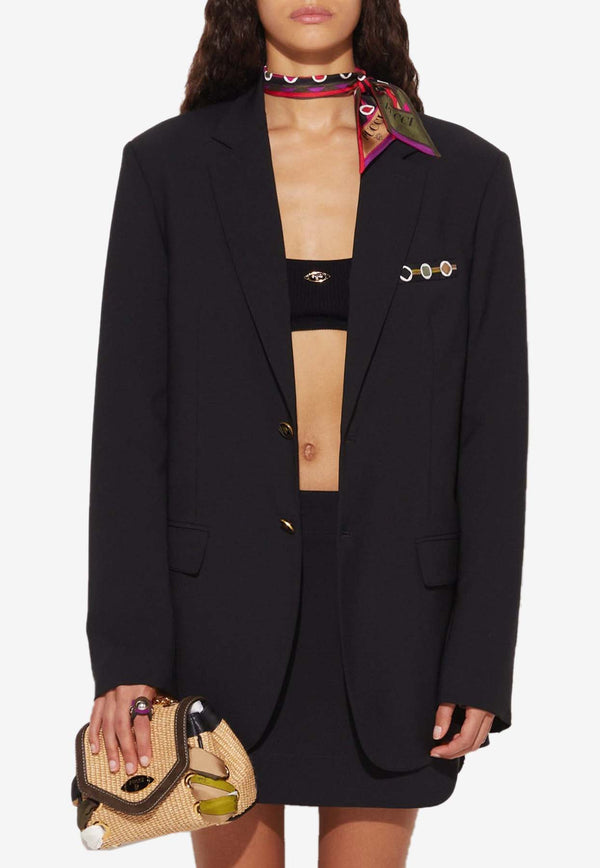 Pucci Single-Breasted Blazer 4HRB77 4H606 999 Black