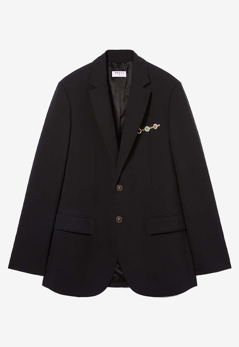 Pucci Single-Breasted Blazer 4HRB77 4H606 999 Black