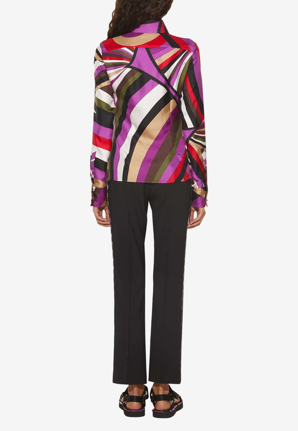 Pucci Iride Print Silk Shirt 4HRJ24 4H751 008 Multicolor