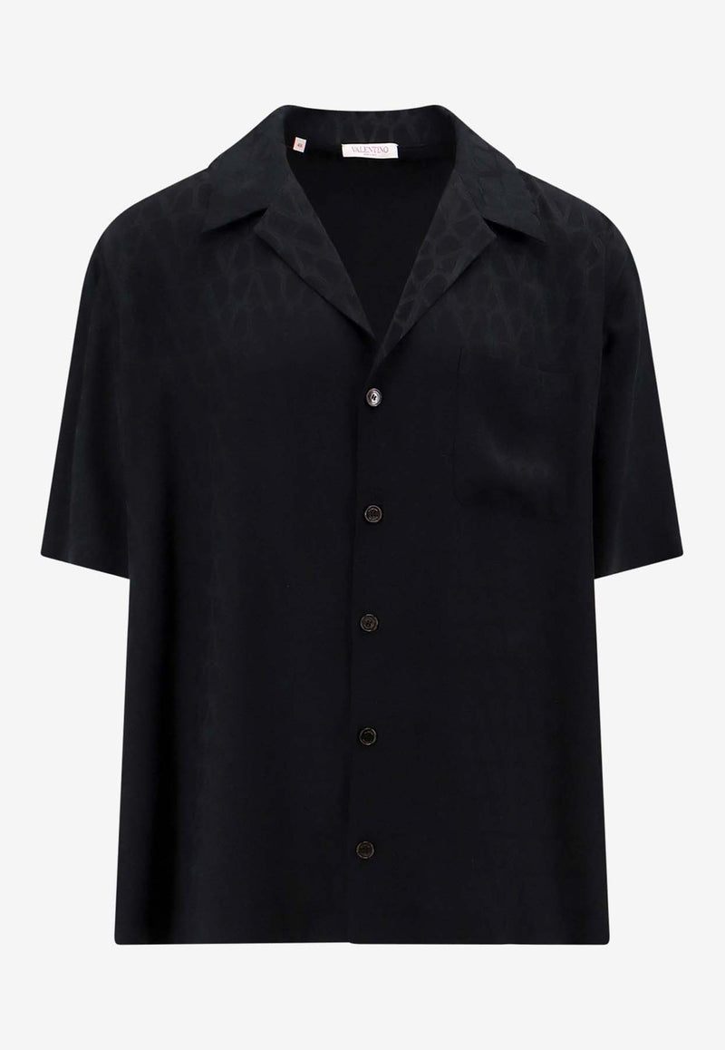 Valentino Toile Iconographe Silk Shirt 4V3AAA909V1 MXM Black