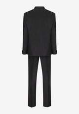 Valentino Single-Breasted Suit in Wool 4V3CDS809HW 0NO Black