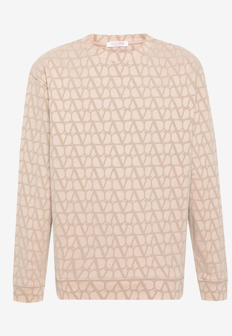 Valentino Toile Iconographe Print Sweatshirt 4V3MF26W9W1 YD3 Beige