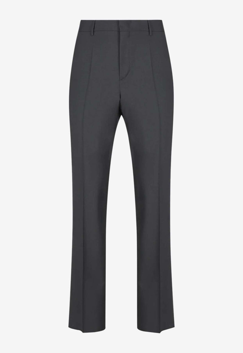 Valentino High-Waist Tailored Pants 4V3RBK7525S 094 Gray