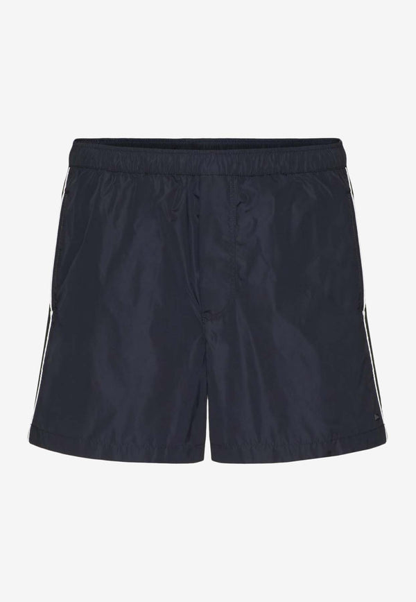 Valentino Stud Nylon Swim Shorts 4V3UH038713 598 Navy