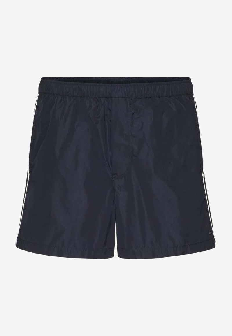 Valentino Stud Nylon Swim Shorts 4V3UH038713 598 Navy