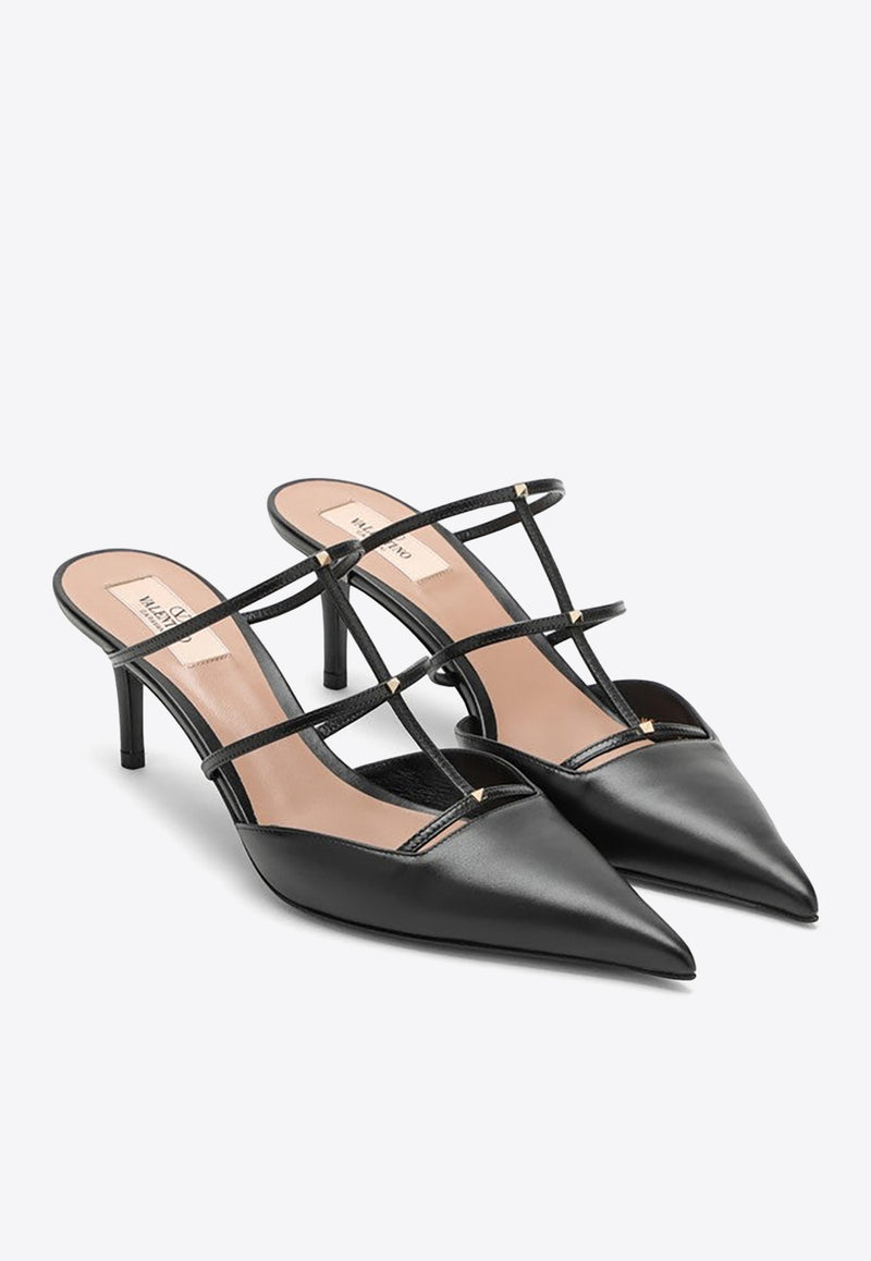 Valentino Wispy 60 Rockstud Leather Mules Black 4W0S0JB1ACT/O_VALE-0NO