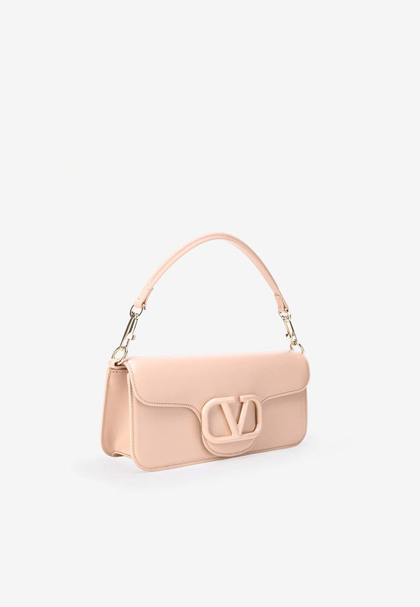 Valentino Locò VLogo Shoulder Bag in Calf Leather Blush 4W2B0K30IYS GF9