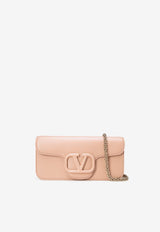 Valentino Locò VLogo Shoulder Bag in Calf Leather Blush 4W2B0K30IYS GF9