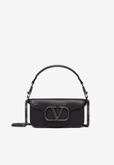 Valentino Small Locò Calf Leather Shoulder Bag Black 4W2B0K53LPS 0NO