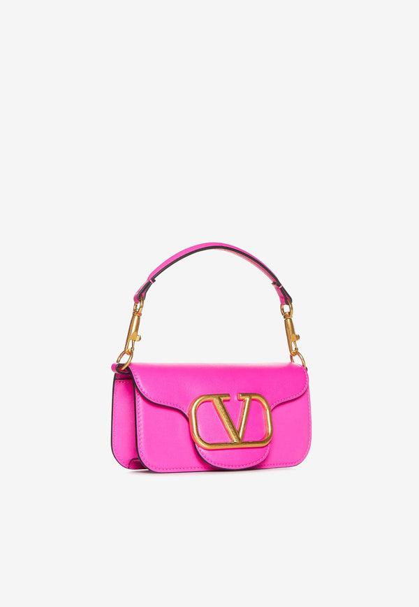 Valentino Small Locò Calf Leather Shoulder Bag Pink 4W2B0K53ZXL UWT