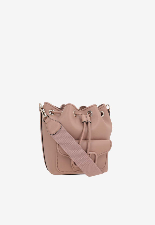 Valentino Locò Leather Bucket Bag 4W2B0M94NDL GF9 Blush