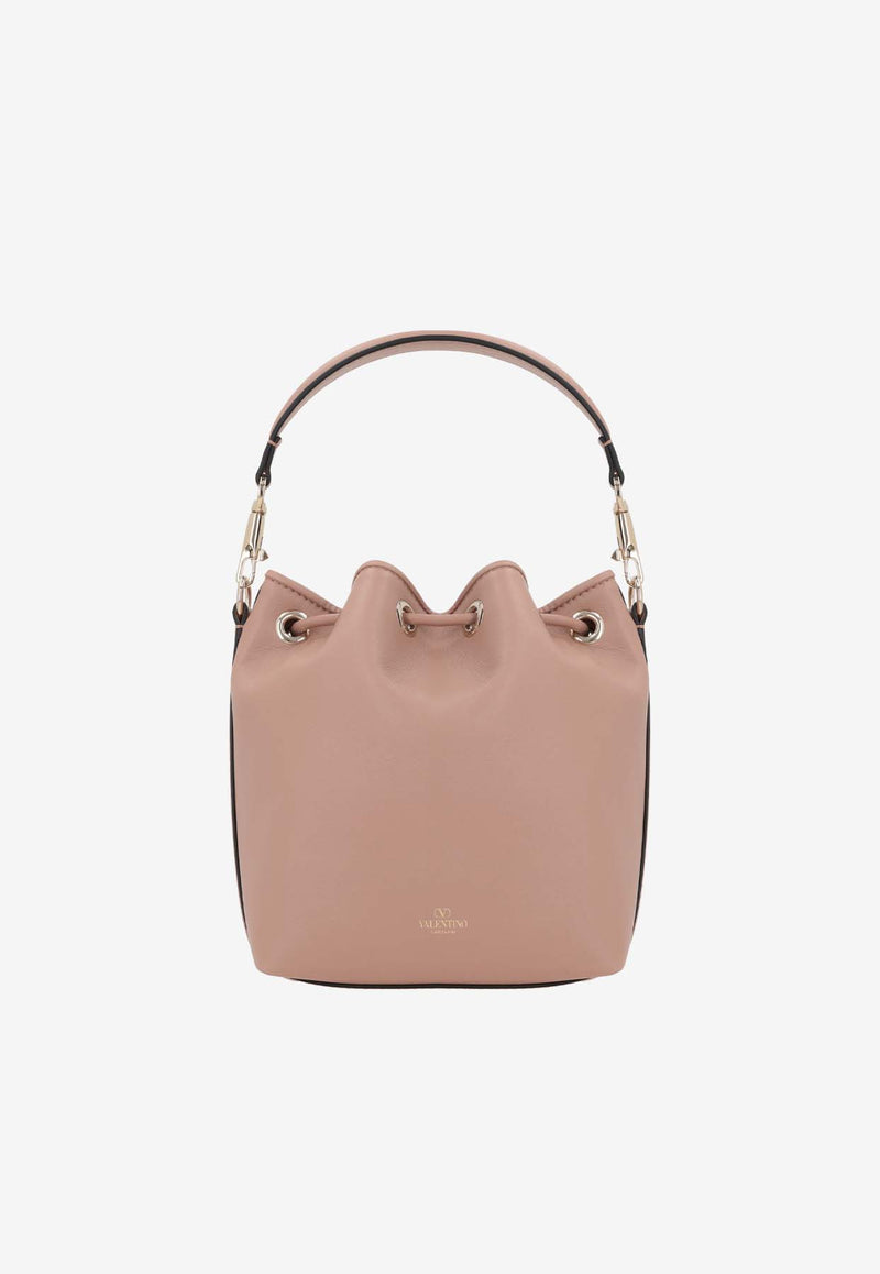 Valentino Locò Leather Bucket Bag 4W2B0M94NDL GF9 Blush