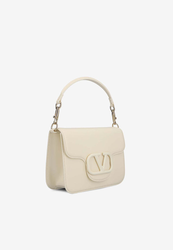 Valentino Locò Leather Shoulder Bag 4W2B0M98IYS 098 Ivory