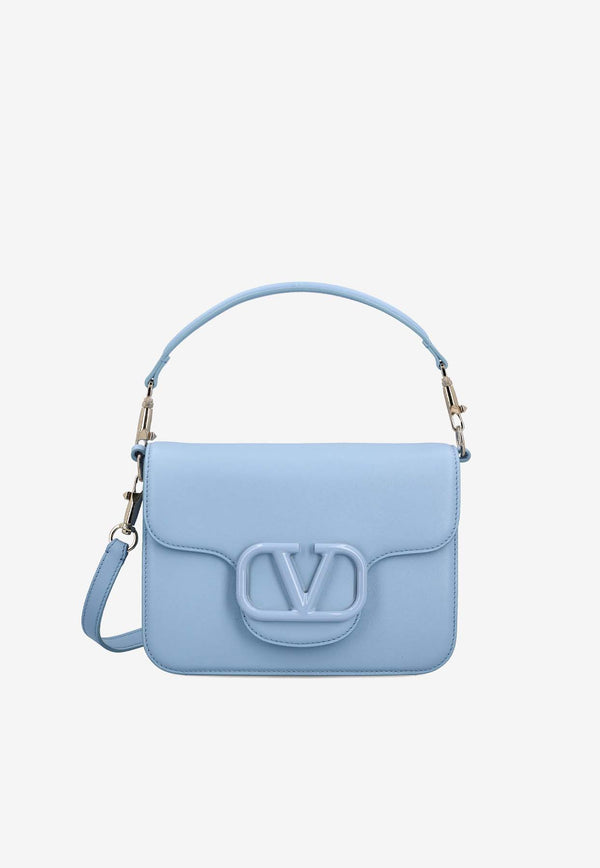 Valentino Locò Calf Leather Shoulder Bag Blue 4W2B0M98IYS ZQW