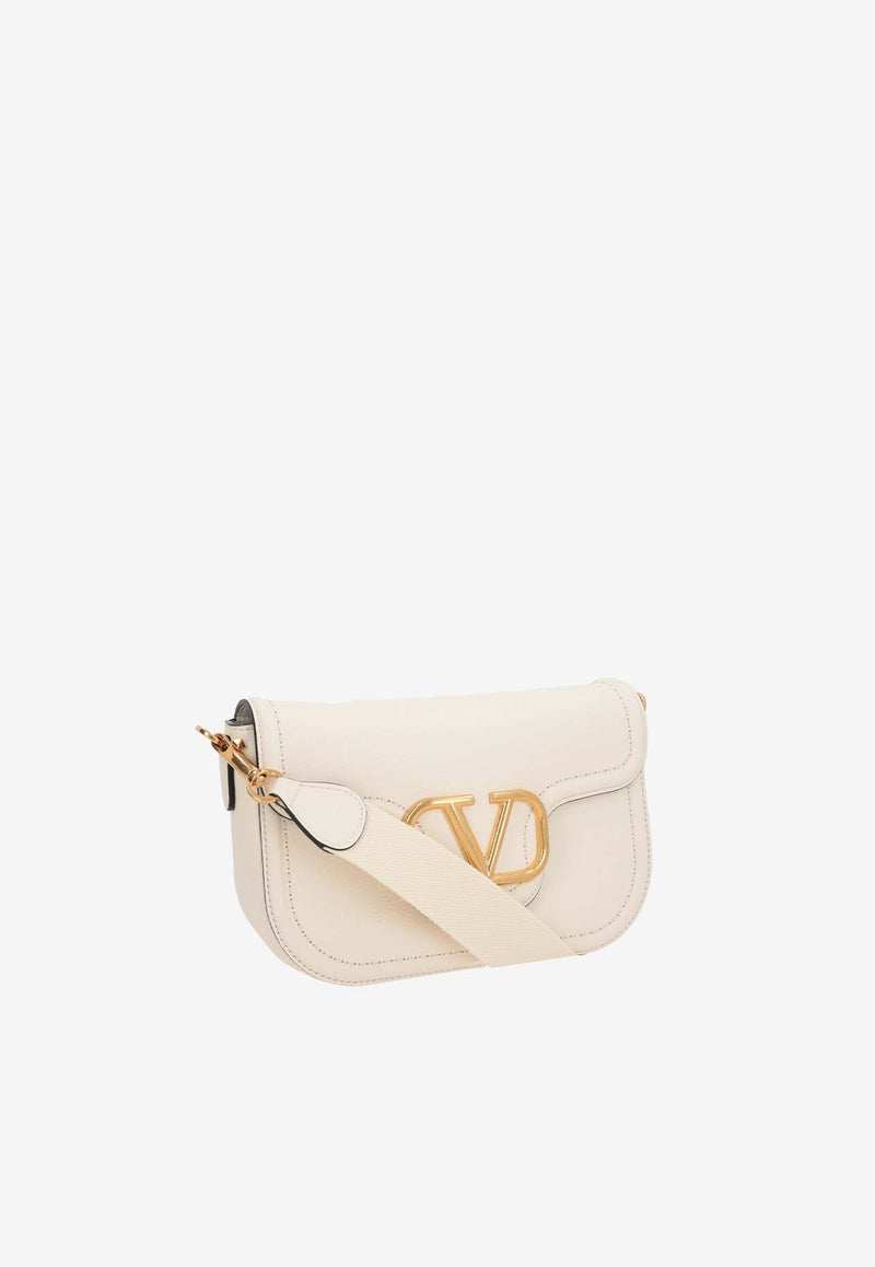 Valentino Alltime Grained Leather Shoulder Bag White 4W2B0N20IMZ 098