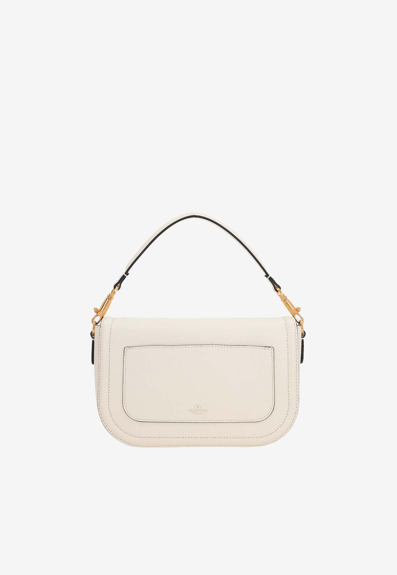 Valentino Alltime Grained Leather Shoulder Bag White 4W2B0N20IMZ 098