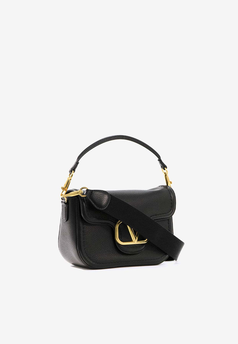 Valentino Alltime Grained Leather Shoulder Bag Black 4W2B0N20IMZ 0NO