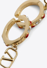 Valentino Bejeweled Hoop Earrings 4W2J0U36PBX ZYX