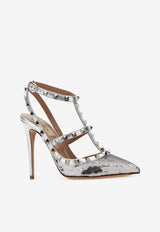 Valentino Rockstud 100 Embellished Pumps 4W2S0393CKS S13 Silver