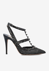 Valentino Rockstud 100 Crystal Mesh Pumps 4W2S0393NIM DQ8 Black