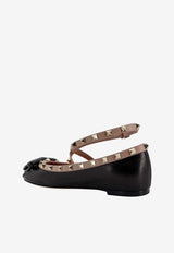 Valentino Rockstud Ballerinas in Nappa Leather 4W2S0HB6XGR N71 Black