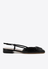 Valentino VLogo Patent Leather Slingback Flats 4W2S0HG0TMK 0NO