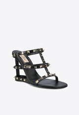 Valentino 100 Rockstud Caged Wedge Mules 4W2S0ID7VOD 0NO