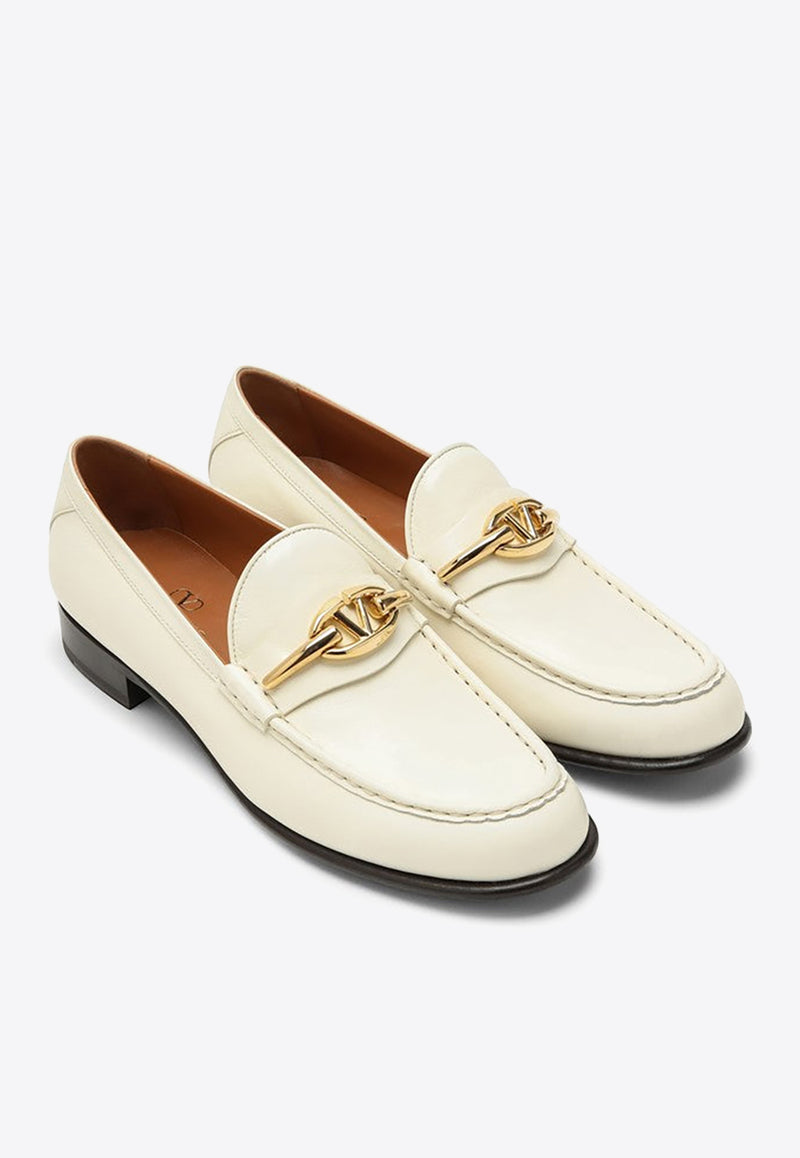 Valentino VLogo Signature Calfskin Loafers Ivory 4W2S0IK0MIM/O_VALE-098